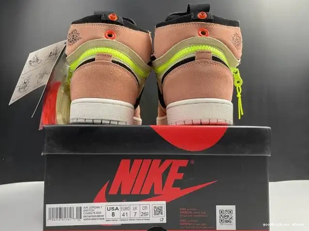 Rep Peach Air Jordan High CW6576-800 1 Switch 0506